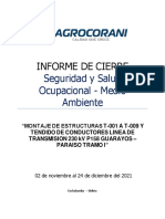 Informe de Cierre Guarayos