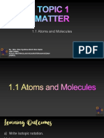 1.1 Atoms and Molecules