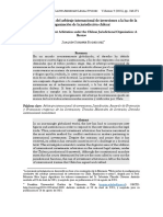 Una Revisión Del Arbitraje Internacional de Inversiones A La Luz de La Organización de La Jurisdicción Chilena