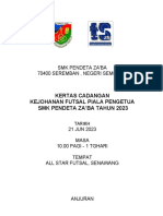 Kertas Kerja Kejohanan Futsal 2023