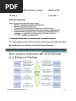 Accounting Information Systems Study Notes