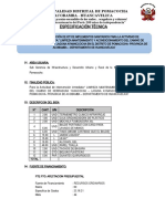 Especificación Técnica N°013 (Kit de Imple - Sanitarios)
