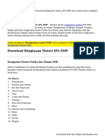 Download Ringkasan Materi IPA SMP dan Contoh Soal Lengkap!
