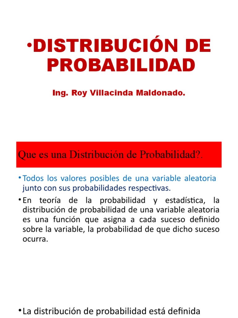 Distribución de probabilidad. PDF Distribución de probabilidad