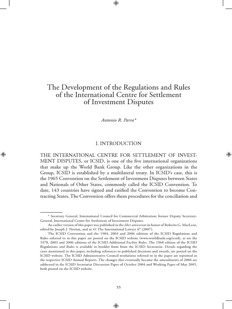 Media012223869085220article On Icsid Regs Rules Download Free PDF