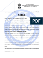 Notice: Ref. U-11011/01/2023-MEC Dated: 05-07-2023