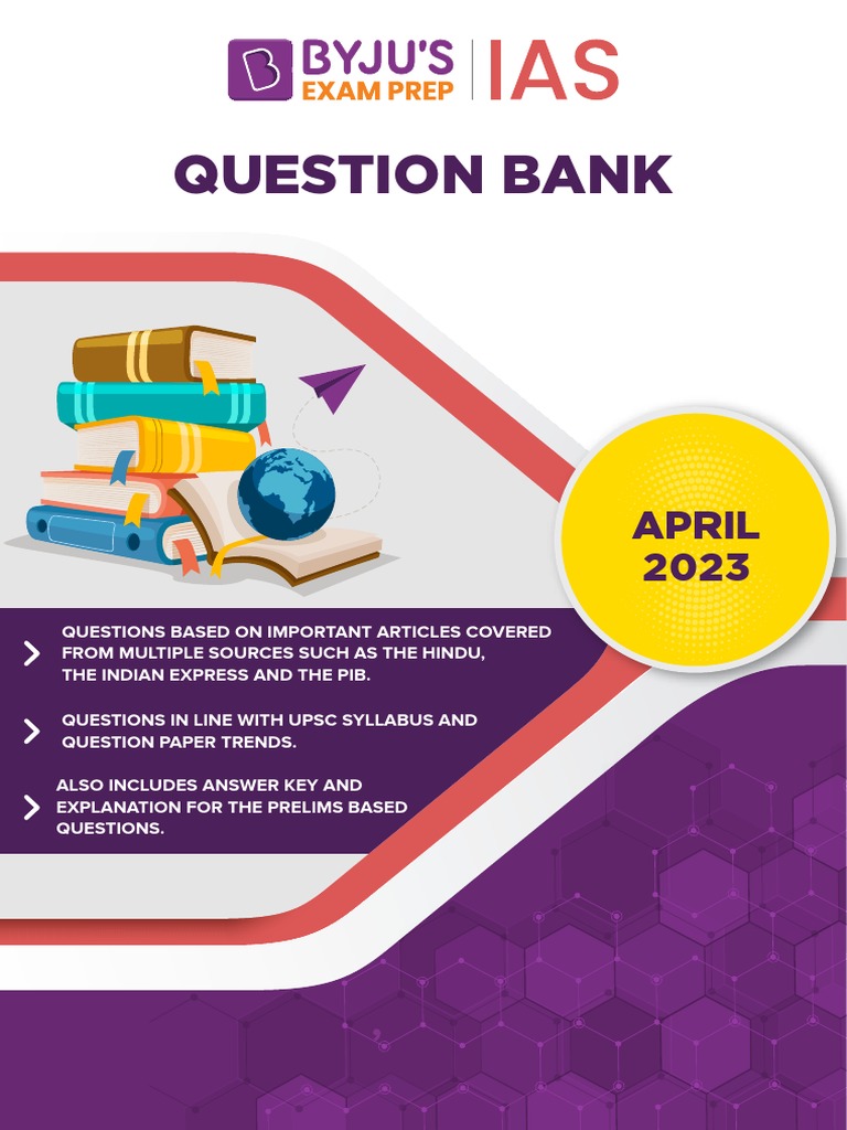 BYJUS EXAM PREP IAS Question Bank April 2023 | PDF | El Niño | Ct Scan