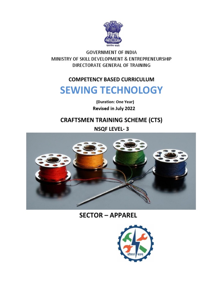 Sewing Technology - CTS2.0 - NSQF-3 | PDF | Sewing | Seam (Sewing)