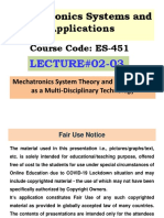 LEC 02 - 03 Mechatronics Systems and Applications