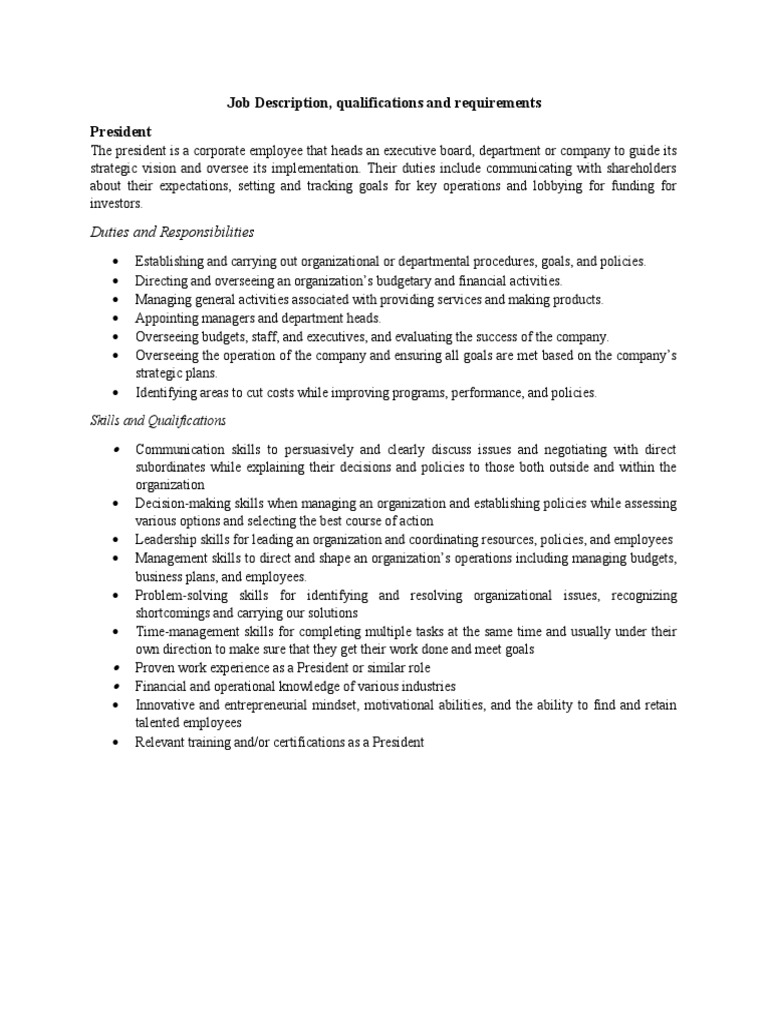 Job Description PDF Marketing Target Audience