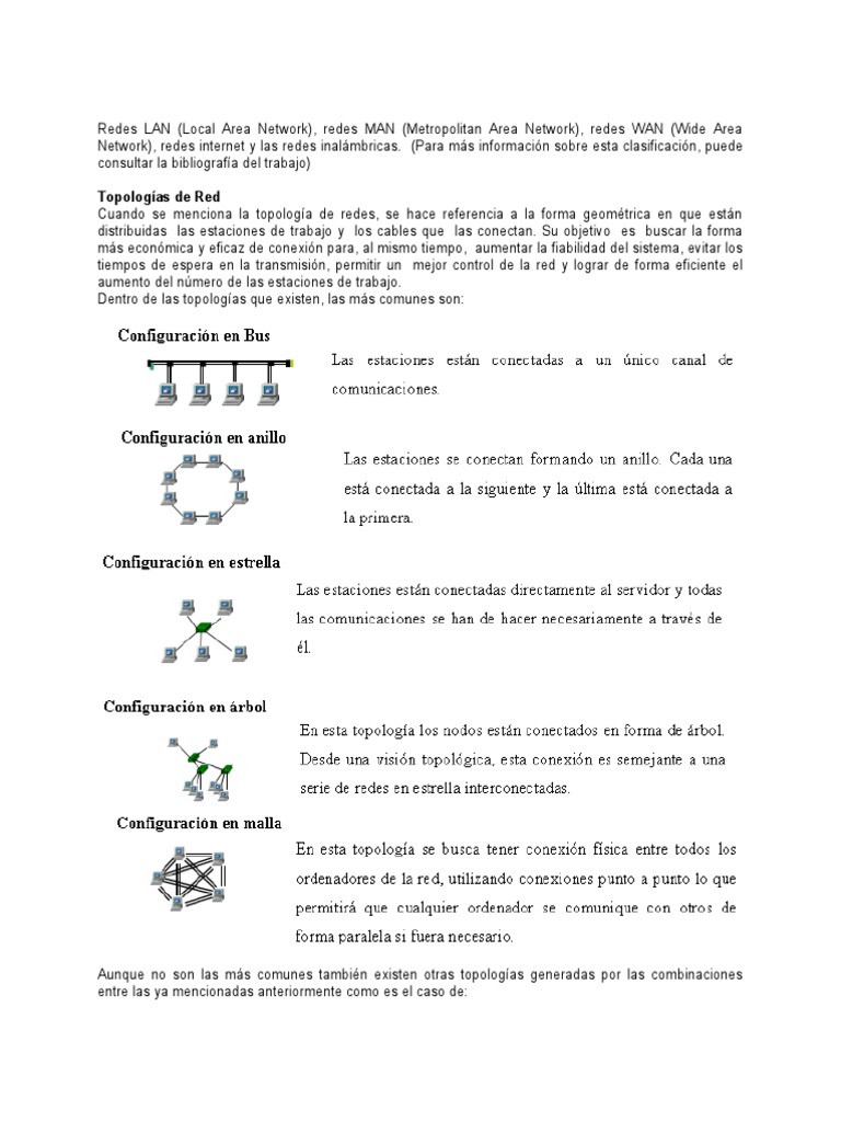 Tipos y Protocolo de Redes Informáticas | PDF | Red de computadoras ...