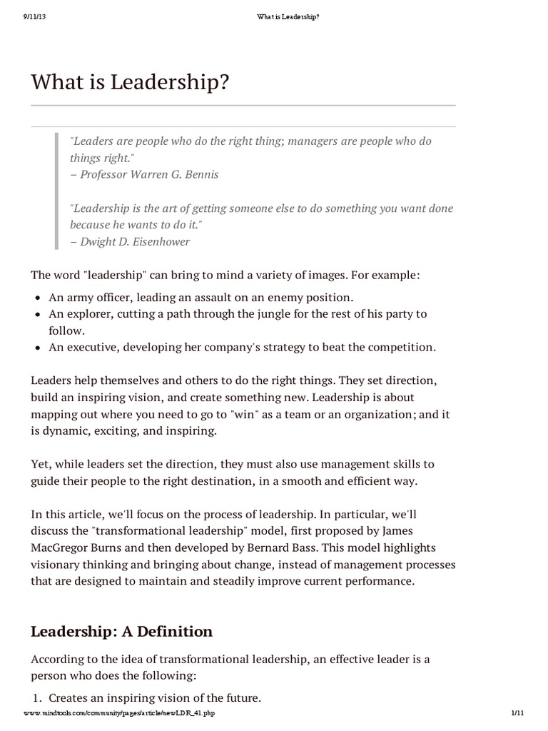 What Is Leadership Pdf | Leadership Pdf Download – NYSNIB
