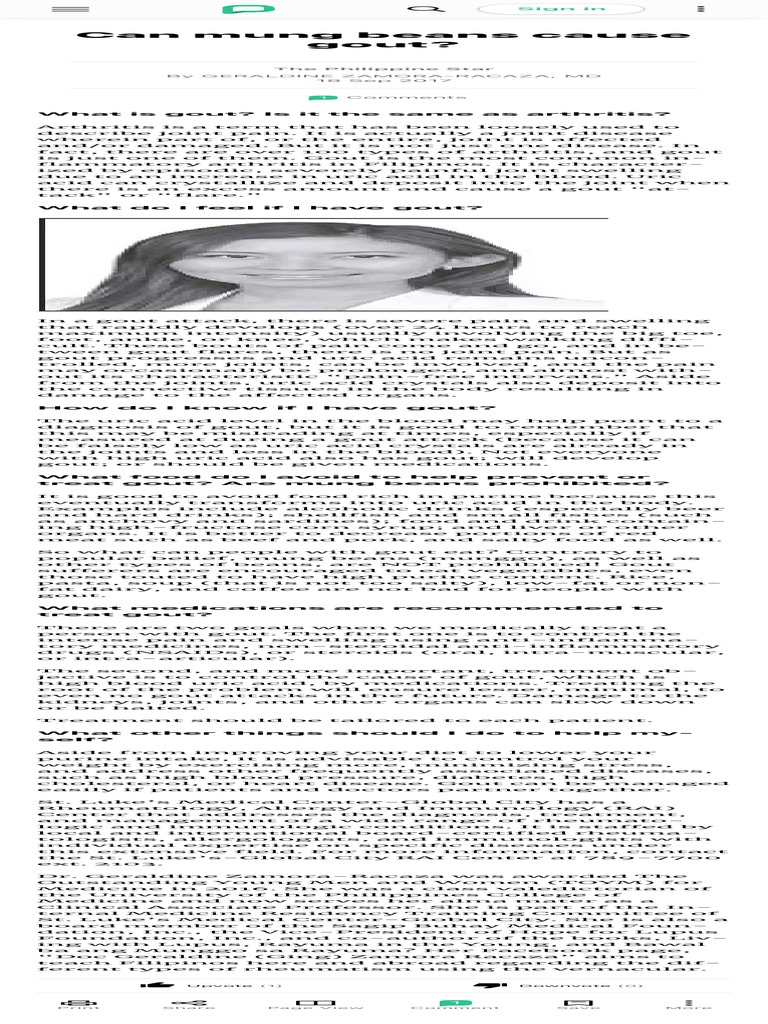 Can Mung Beans Cause Gout PDF Gout Medical Specialties