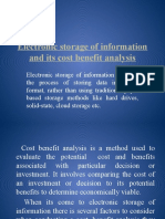 Electronic Storage of Information and Its Cost Benefit