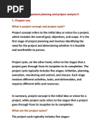 Development Planning and Project Anlysis LL