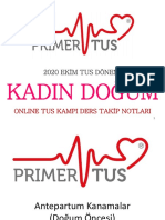 Kadin Doğum 2020 Eki̇m Tus Kamp