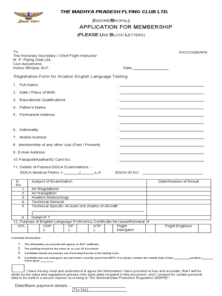 Aelp application testing mpfc pdf identity document