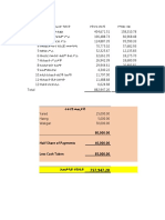 80,000.00 Half Share of Payments 40,000.00 Less Cash Taken 85,000.00