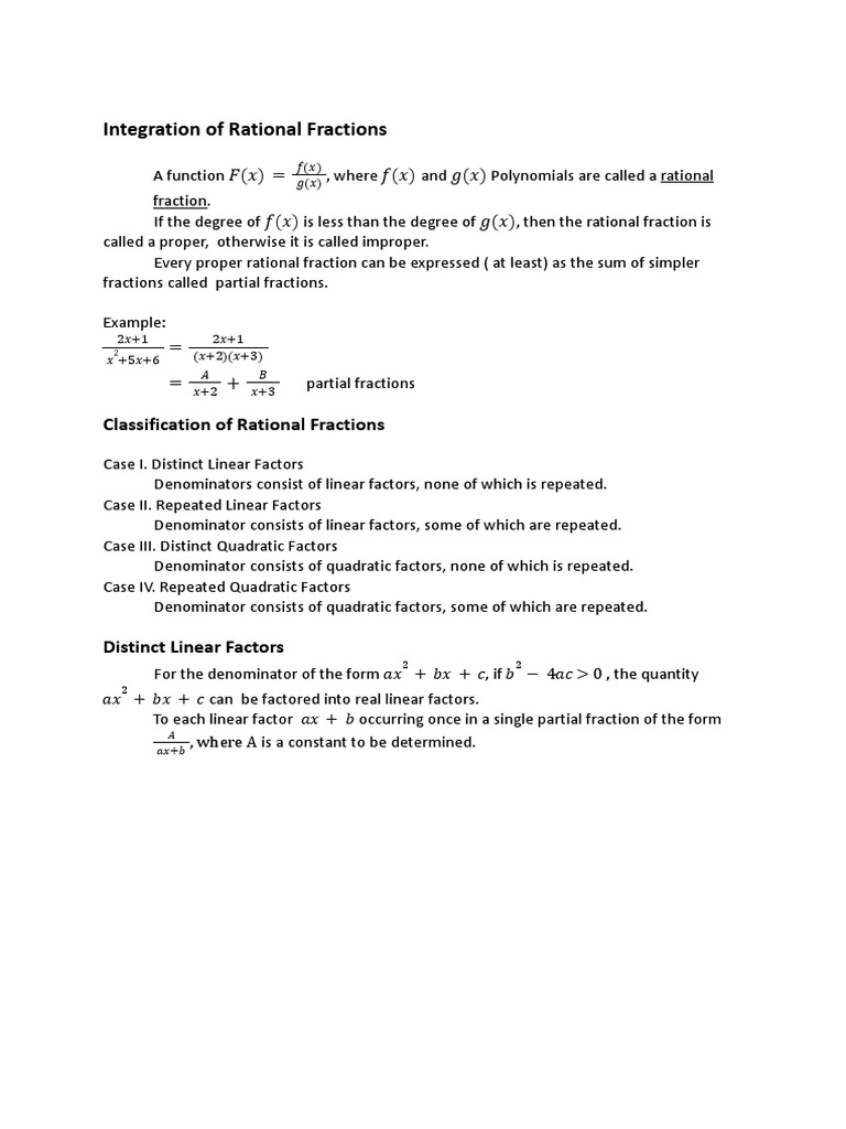 Calculus 2 Integration of Distinct Linear Factor Examples and Solution