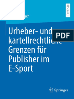 Urheber - Und Kartellrechtliche Grenzen Für Publisher Im E-Sport 9783658423070