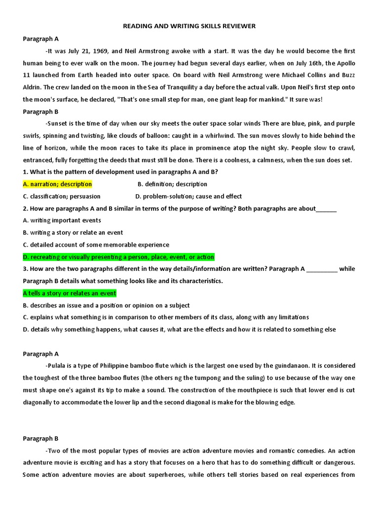 Reading and Writing Skills Reviewer PDF Unemployment Capital Punishment
