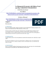 Managerial Economics 4th Edition Froeb McCann Ward Shor Solution Manual