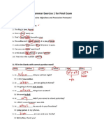 Grammar Exercise 1 For Final Exam