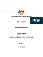 Teks Ucapan Premier Majlis Apresiasi Tahun 2023 (Nazalia)