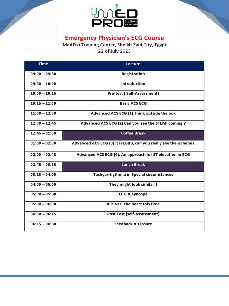 Emergency Physician's ECG Course Ag | PDF