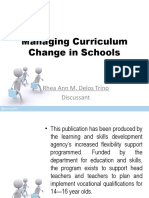 Managing Curriculum Change in Schools 1