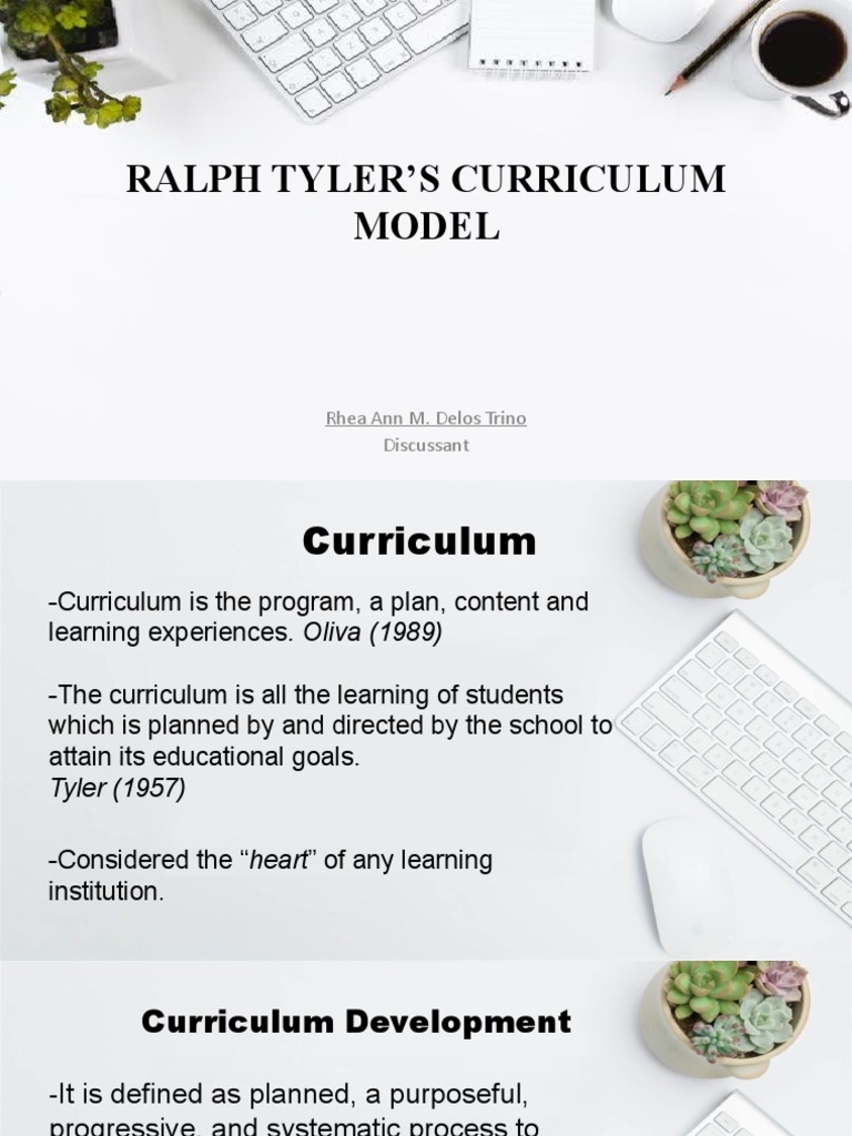 Ralph Tyler's Curriculum Model Explained | PDF | Career & Growth