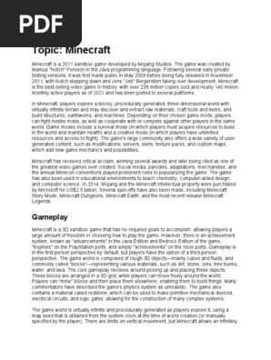 Topic_ Minecraft