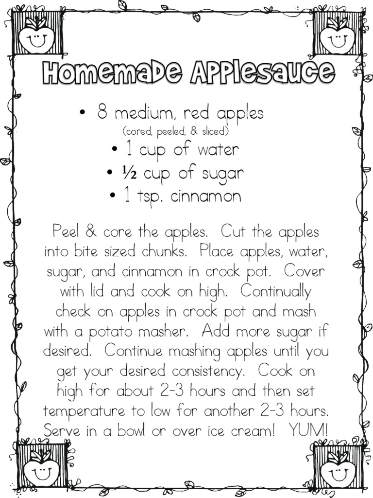 Applesauce Recipe PDF