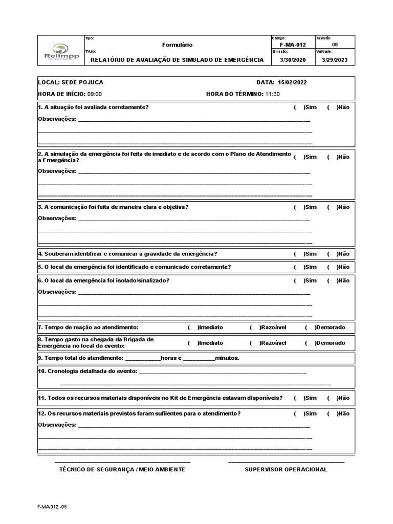 f-ma-012-relat-rio-de-avalia-o-de-simulado-de-emerg-ncia-pdf