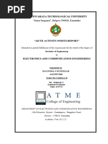 Aicte Activity Points Report