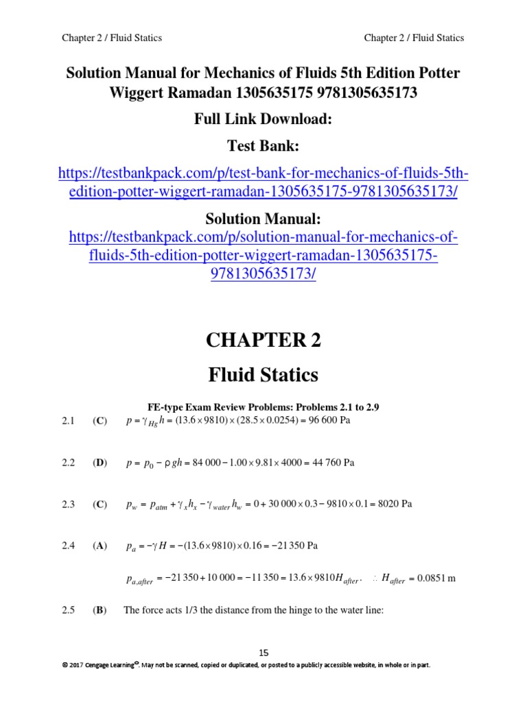 Mechanics of Fluid, Potter & Wiggert著 Mechanics of Fluids by Merle C. Potter | Goodreads