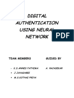 ON-LINE SIGNATURE VERIFICATION USING NEURAL NETWORK