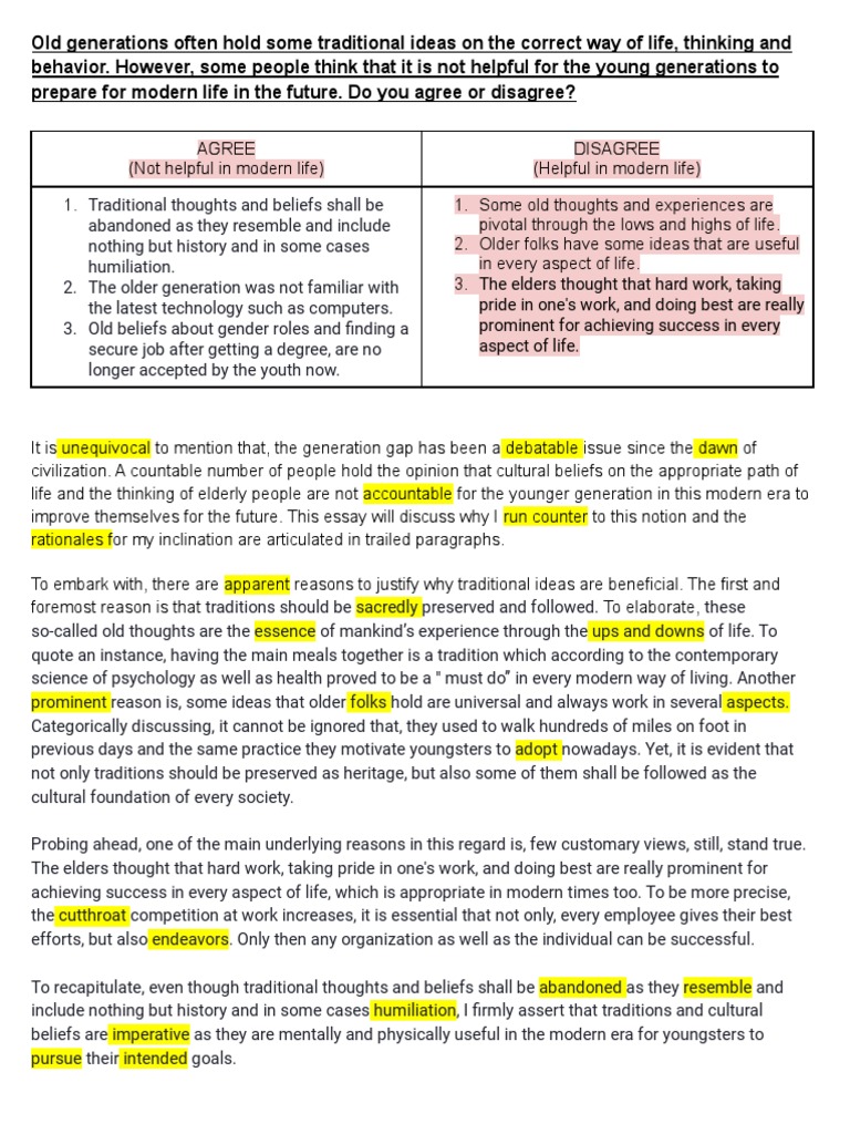 Value of Traditional Ideas for Youth | PDF | Thought | Traditions