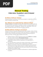 Manual Testing Notes - TheTestingAcademy