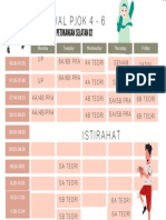 JADWAL PELAJARAN 4B