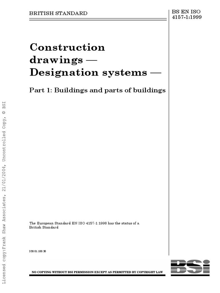 BS en Iso 4157-1 1999 | PDF | International Organization For ...