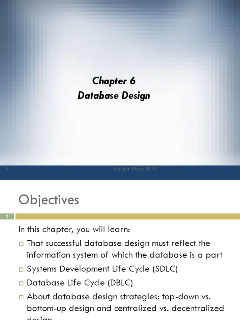 Topic 6 Database Design | PDF | Databases | Conceptual Model