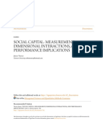 Social Capital - Measurement Dimensional Interactions and Perfor