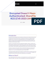 Encrypted Doesn't Mean Authenticated - ShareFile RCE (CVE-2023-24489) - Assetnote