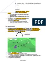 Module 1 Force, Motion, and Energy (Projectile Motion)