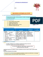 D5 A1 SESIÓN MAT. Aprendemos Estrategias para Dividir