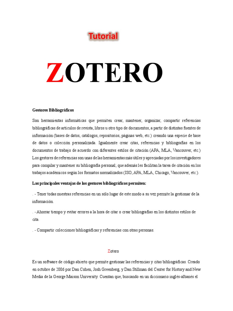 Tutorial Completo de Zotero | PDF | Hipervínculo | Metadatos