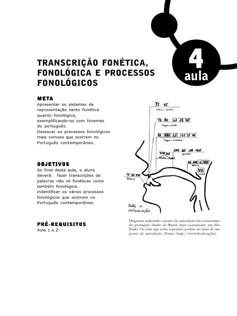 Transcrição Fonética | PDF | Fonologia | Fonema
