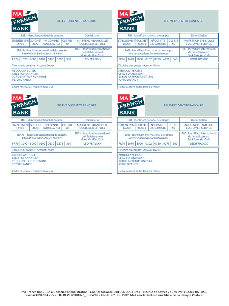 RIB Copie | PDF | Droit des affaires | Paiements