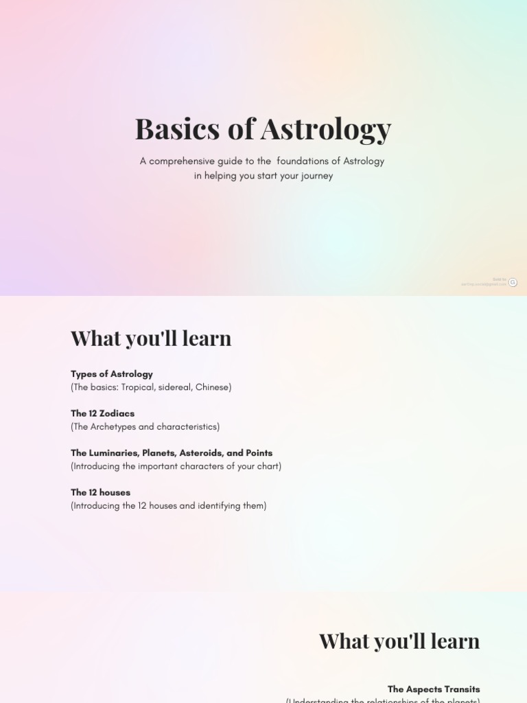 Beginner's Guide to Astrology Basics | PDF | Astrological Sign ...